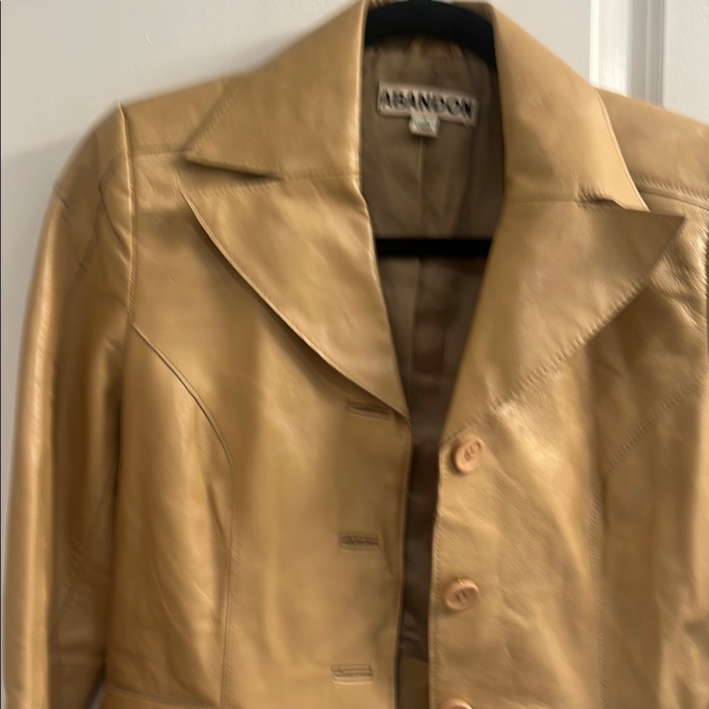 Giorgio Armani Women's Tan Leather Jacket